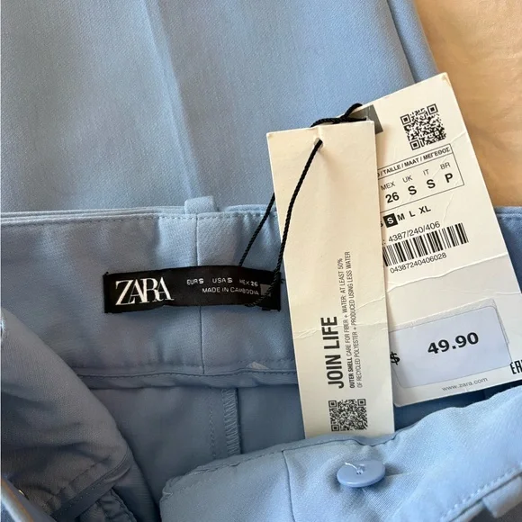 NWT Zara Women's Belted Trousers - Picture 5 of 5